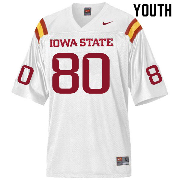 Youth #80 Skylar Loving-Black Iowa State Cyclones College Football Jerseys Sale-White - Click Image to Close